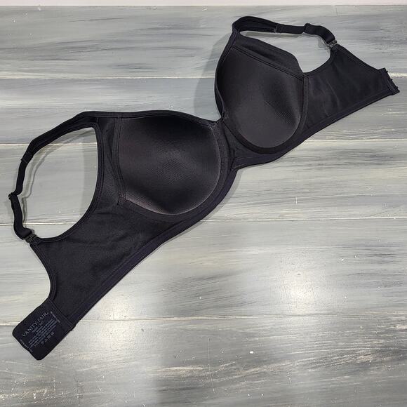 Vanity Fair Medium Impact Underwire Sport Bra 36D Black Style 78500 - Picture 6 of 8